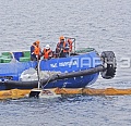 Учения в приморском крае. Установка олеофильного скиммера СО-3 в кольцо боновых заграждений.